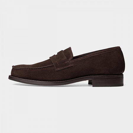 картинка Коричневые лоферы Michel Holger Dark Brown Suede от магазина  Michelshoes