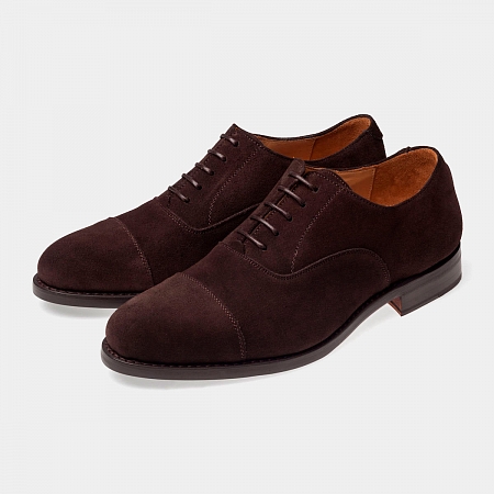 картинка Коричневые оксфорды Michel 9971 Rubber Sole Brown Suede от магазина  Michelshoes