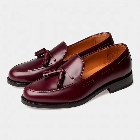 картинка Бордовые лоферы Michel Firm Burgundy от магазина  Michelshoes