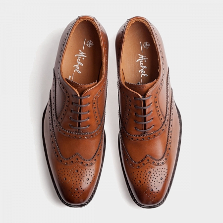 картинка Коричневые броги Michel Lafayette Cognac Vegano от магазина  Michelshoes