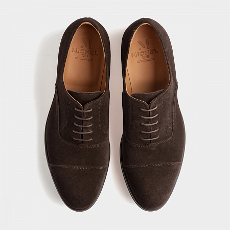 картинка Коричневые оксфорды Michel 9971 Brown Suede от магазина  Michelshoes